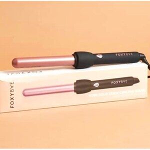 NEW! Limited Edition FOXYBAE 25mm Black Curling Wand wh Rose Gold Colored Barrel